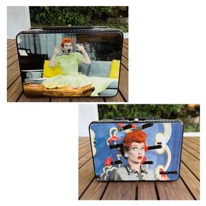 Vandor I Love Lucy Metal Lunch Box Tin Lucille Ball TV Show Collectible Black